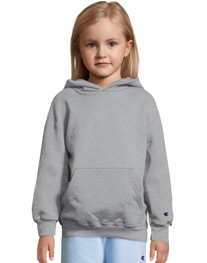 Champion Hoodie Meisjes - Grijs - Double Dry Fleece Pullover ( 480156-XBL )